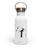 Weiße "Schlepplift" Edelstahl Trinkflasche mit Bambusdeckel von ANKERLIFT