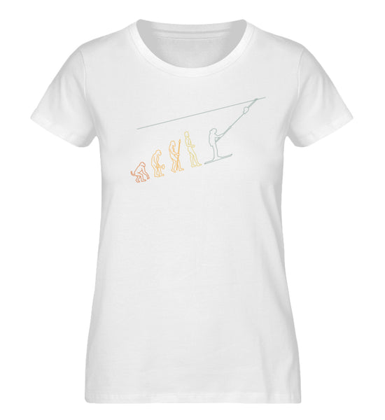 "Skivolution" Damen Organic Shirt in der Farbe White - ANKERLIFT