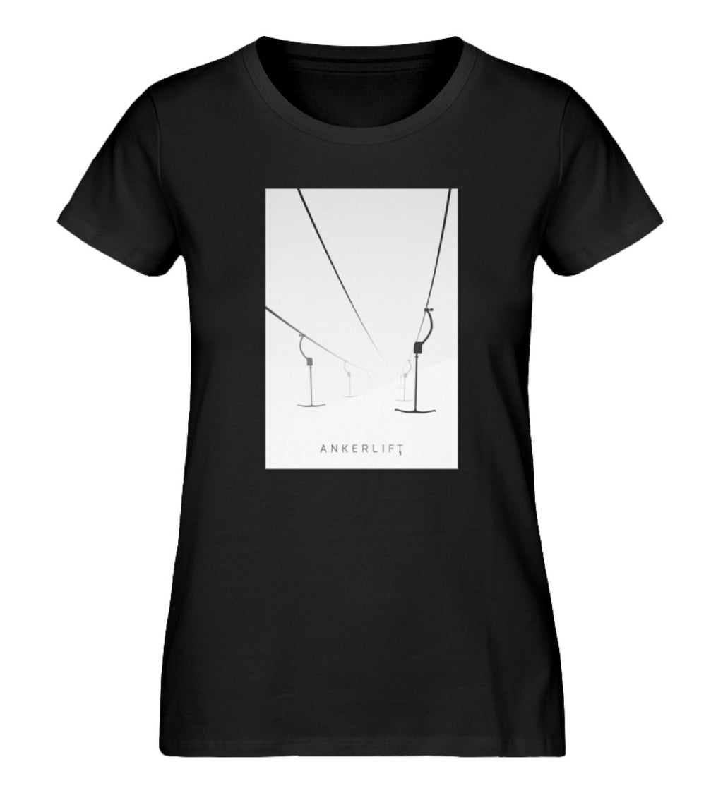 "Frame" Damen Organic Shirt in der Farbe Black - ANKERLIFT