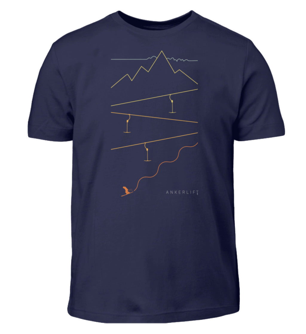 "Tiefschnee" Kinder T-Shirt in der Farbe Navy von ANKERLIFT