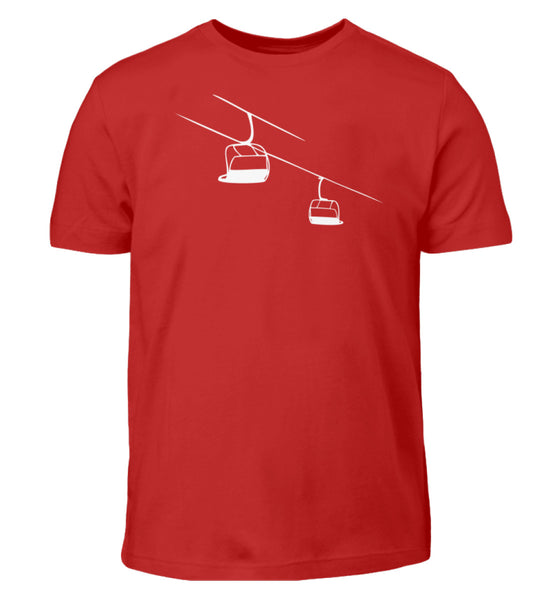 "Sesselbahn" Kinder T-Shirt in der Farbe Red von ANKERLIFT