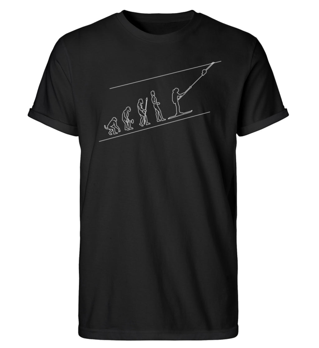 "Lift-Evolution" Herren RollUp Shirt in der Farbe Black auf weißem Hintergrung von ANKERLIFT