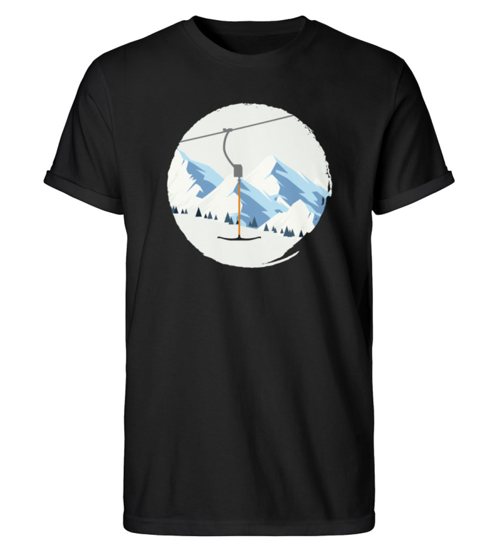 "Winterkreis" Herren RollUp Shirt in der Farbe Black auf weißem Hintergrung von ANKERLIFT