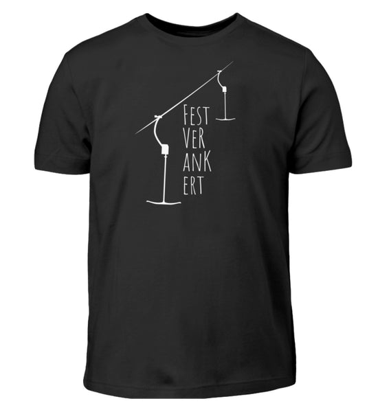 "fest verankert" Kinder T-Shirt in der Farbe Black von ANKERLIFT