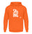 "Skiing" Unisex Hoodie in der Farbe Orange Crush von ANKERLIFT für Wintersportler